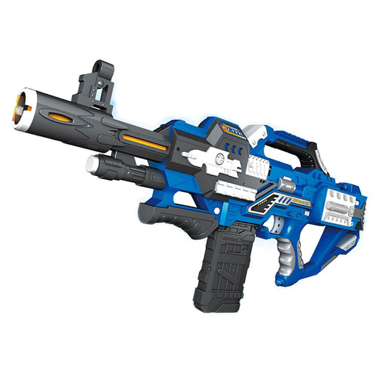 Soft bullet toy gun Motorized Blaster with mega darts and 2-dart clip